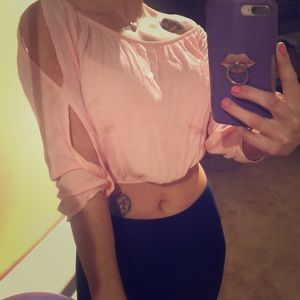 Pink Lose Crop Top